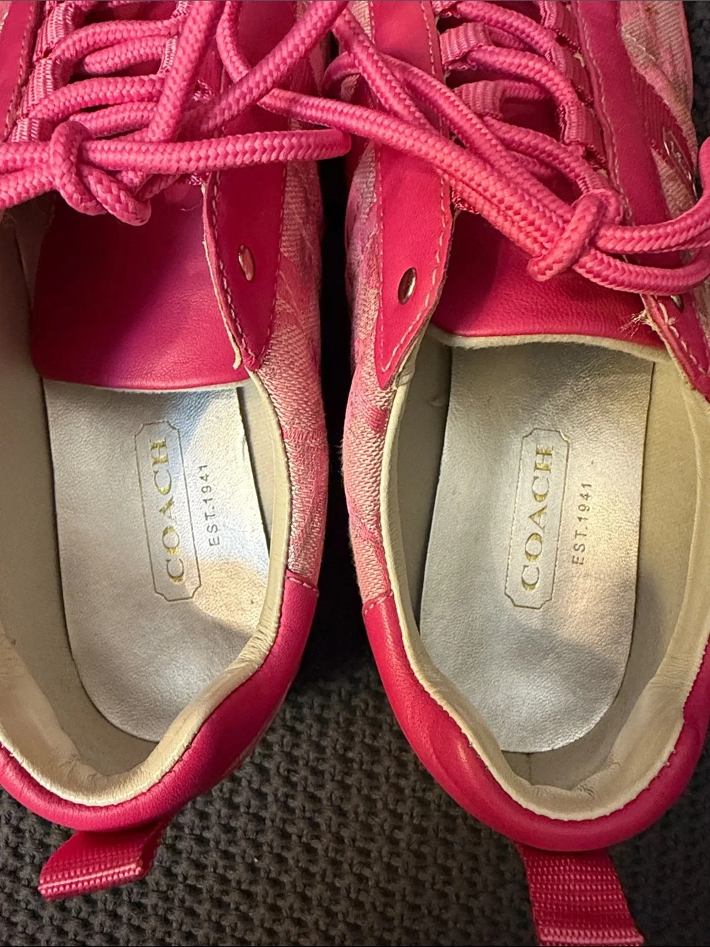 Coach pink sneakers